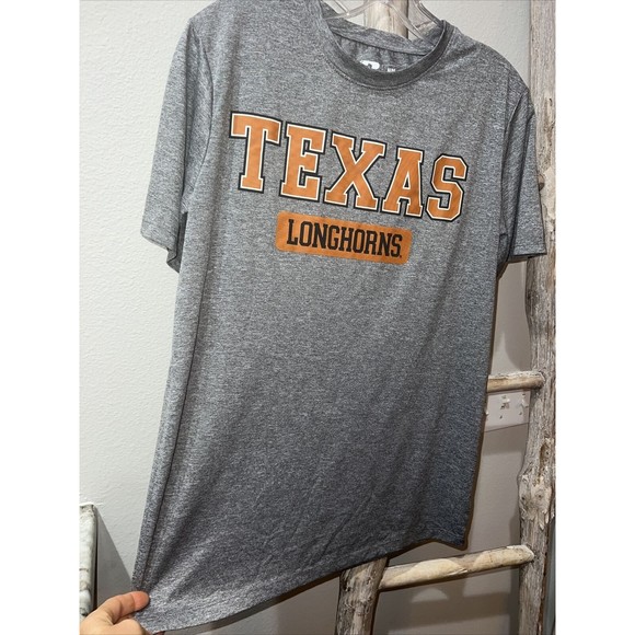 Russell Texas Longhorns UT Mens Sizes M Medium Polyester Gray Performance Shirt - Picture 6 of 6